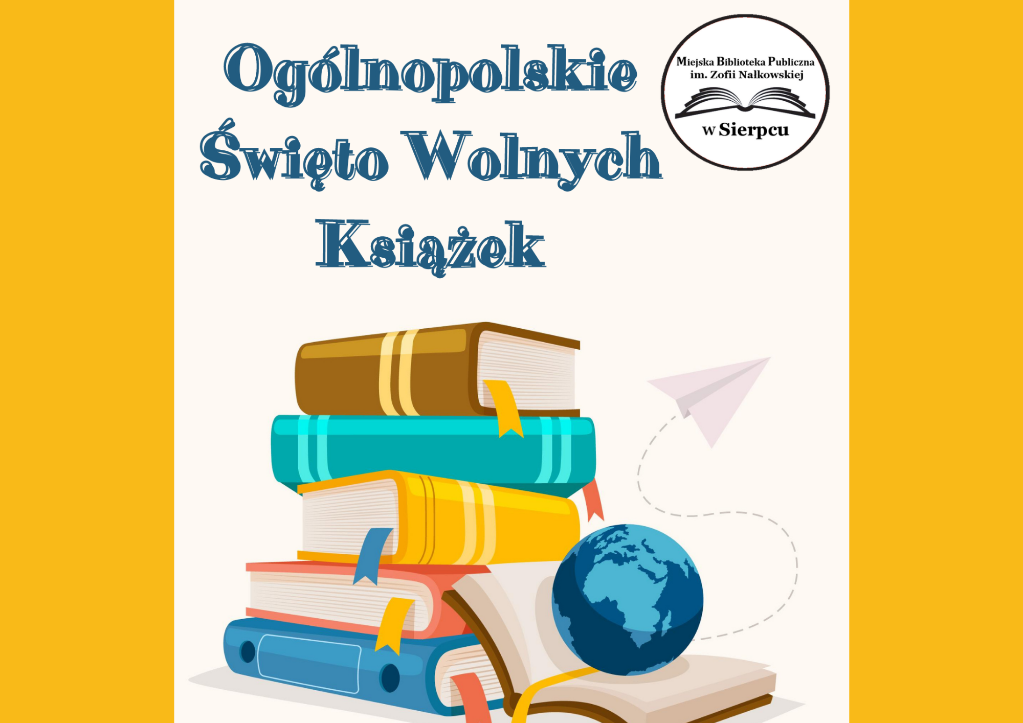 Plakat promocyjny wydarzenia "Ogólnopolskie Święto wolnych książek"